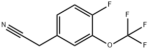 4-氟-3-(三氟甲氧基)苯乙腈 结构式
