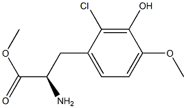 METHYL (2R)-2-AMINO-3-(2-CHLORO-3-HYDROXY-4-METHOXYPHENYL)PROPANOATE 结构式