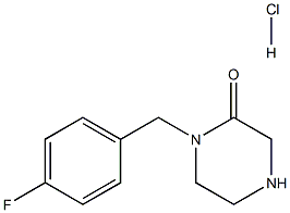 1-(4-FLUORO-BENZYL)-PIPERAZIN-2-ONE HYDROCHLORIDE 结构式