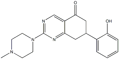 7-(2-HYDROXYPHENYL)-2-(4-METHYLPIPERAZIN-1-YL)-7,8-DIHYDROQUINAZOLIN-5(6H)-ONE 结构式