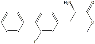 METHYL (2S)-2-AMINO-3-(3-FLUORO-4-PHENYLPHENYL)PROPANOATE 结构式