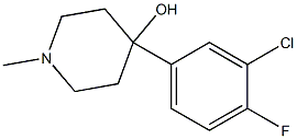 4-(3-Chloro-4-fluorophenyl)-4-hydroxy-1-methylpiperidine 结构式