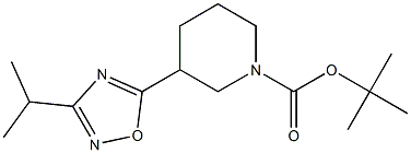 3-(3-异丙基-1,2,4-一氧二氮茂-5-烯)哌腚-1-羧酸叔丁酯 结构式