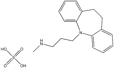 [3-(10,11-DIHYDRO-DIBENZO[B,F]AZEPIN-5-YL)-PROPYL]-METHYL-AMINE, SULFURIC ACID 结构式