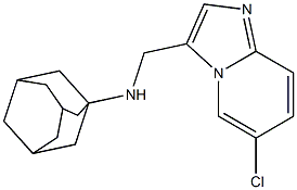 N-[(6-CHLOROIMIDAZO[1,2-A]PYRIDIN-3-YL)METHYL]-1-ADAMANTANAMINE 结构式