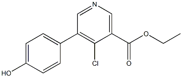 4-CHLORO-5-(4-HYDROXYPHENYL)-NICOTINIC ACID ETHYL ESTER 结构式