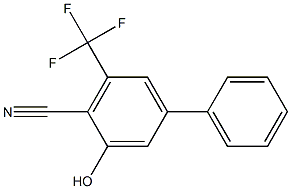 3-HYDROXY-5-(TRIFLUOROMETHYL)-1,1-BIPHENYL-4-CARBONITRILE 结构式