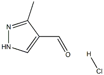 3-甲基-1H-吡唑-4-甲醛盐酸盐 结构式