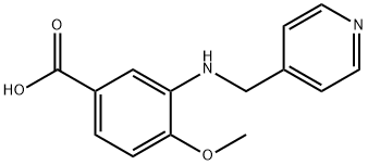 4-METHOXY-3-[(PYRIDIN-4-YLMETHYL)-AMINO]-BENZOIC ACID 结构式