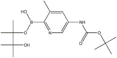 5-TERT-BUTYLOXYCARBONYLAMINO-3-METHYLPYRIDINE-2-BORONIC ACID PINACOL ESTER 结构式