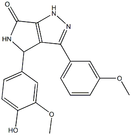 4-(4-HYDROXY-3-METHOXYPHENYL)-3-(3-METHOXYPHENYL)-4,5-DIHYDROPYRROLO[3,4-C]PYRAZOL-6(1H)-ONE 结构式