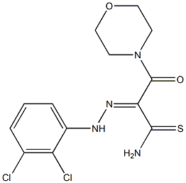 (2Z)-2-[(2,3-Dichlorophenyl)hydrazono]-3-morpholin-4-yl-3-oxopropanethioamide 结构式
