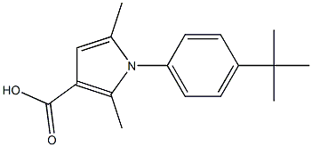 1-(4-TERT-BUTYLPHENYL)-2,5-DIMETHYL-1H-PYRROLE-3-CARBOXYLIC ACID 结构式