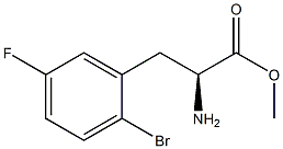 METHYL (2S)-2-AMINO-3-(2-BROMO-5-FLUOROPHENYL)PROPANOATE 结构式