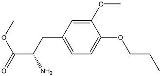 METHYL (2S)-2-AMINO-3-(3-METHOXY-4-PROPOXYPHENYL)PROPANOATE 结构式