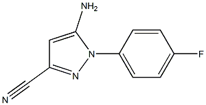 5-AMINO-1-(4-FLUOROPHENYL)-1H-PYRAZOLE-3-CARBONITRILE 结构式