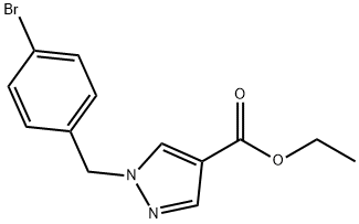 1-(4-BROMO-BENZYL)-1H-PYRAZOLE-4-CARBOXYLIC ACID ETHYL ESTER 结构式