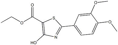 ETHYL 2-(3,4-DIMETHOXYPHENYL)-4-HYDROXY-1,3-THIAZOLE-5-CARBOXYLATE 结构式