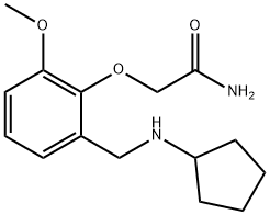 2-(2-((CYCLOPENTYLAMINO)METHYL)-6-METHOXYPHENOXY)ACETAMIDE 结构式