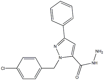 1-(4-CHLOROBENZYL)-3-PHENYL-1H-PYRAZOLE-5-CARBOHYDRAZIDE 结构式