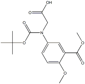 (S)-(BOC)-3-CARBOMETHOXY-4-METHOXYPHENYLGLYCINE 结构式