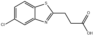 3-(5-氯-1,3-苯并噻唑-2-基)丙酸 结构式