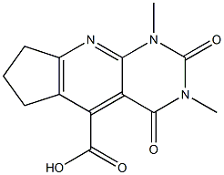 1,3-DIMETHYL-2,4-DIOXO-2,3,4,6,7,8-HEXAHYDRO-1H-CYCLOPENTA[5,6]PYRIDO[2,3-D]PYRIMIDINE-5-CARBOXYLIC ACID 结构式