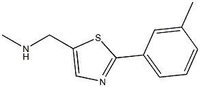 METHYL-(2-M-TOLYL-THIAZOL-5-YLMETHYL)-AMINE 结构式