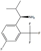 (1R)-1-[4-FLUORO-2-(TRIFLUOROMETHYL)PHENYL]-2-METHYLPROPYLAMINE 结构式