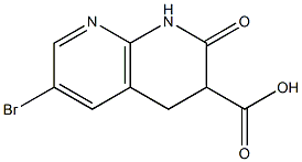 6-BROMO-2-OXO-1,2,3,4-TETRAHYDRO-1,8-NAPHTHYRIDINE-3-CARBOXYLIC ACID 结构式