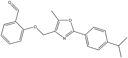 2-[2-(4-ISOPROPYL-PHENYL)-5-METHYL-OXAZOL-4-YLMETHOXY]-BENZALDEHYDE 结构式