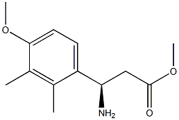 METHYL (3R)-3-AMINO-3-(4-METHOXY-2,3-DIMETHYLPHENYL)PROPANOATE 结构式