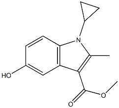 METHYL 1-CYCLOPROPYL-5-HYDROXY-2-METHYL-1H-INDOLE-3-CARBOXYLATE 结构式