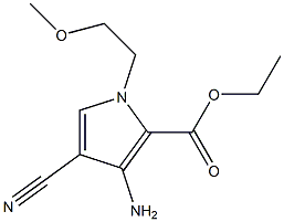 ETHYL 3-AMINO-4-CYANO-1-(2-METHOXYETHYL)-1H-PYRROLE-2-CARBOXYLATE 结构式
