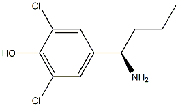 4-((1R)-1-AMINOBUTYL)-2,6-DICHLOROPHENOL 结构式