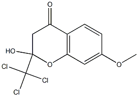 2-HYDROXY-7-METHOXY-2-(TRICHLOROMETHYL)CHROMANE-4-ONE 结构式
