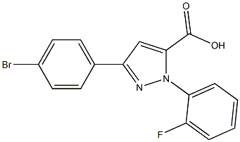 3-(4-BROMOPHENYL)-1-(2-FLUOROPHENYL)-1H-PYRAZOLE-5-CARBOXYLIC ACID 结构式