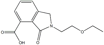 2-(2-ETHOXY-ETHYL)-3-OXO-2,3-DIHYDRO-1H-ISOINDOLE-4-CARBOXYLIC ACID 结构式