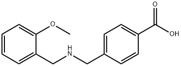 4-(((2-METHOXYBENZYL)AMINO)METHYL)BENZOIC ACID 结构式