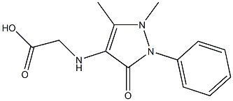 [(1,5-DIMETHYL-3-OXO-2-PHENYL-2,3-DIHYDRO-1H-PYRAZOL-4-YL)AMINO]ACETIC ACID 结构式