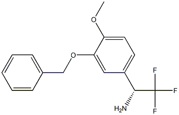 (1R)-2,2,2-TRIFLUORO-1-[4-METHOXY-3-(PHENYLMETHOXY)PHENYL]ETHYLAMINE 结构式