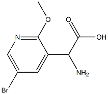 Amino-(5-bromo-2-methoxy-pyridin-3-yl)-acetic acid 结构式