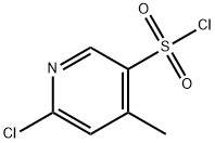 6-氯-4-甲基吡啶-3-磺酰氯 结构式