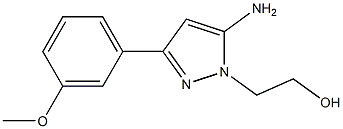 2-[5-AMINO-3-(3-METHOXYPHENYL)-1H-PYRAZOL-1-YL]ETHANOL 结构式