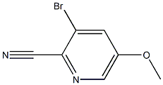 3-BROMO-5-METHOXY-PYRIDINE-2-CARBONITRILE 结构式