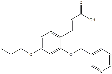 (2E)-3-[4-PROPOXY-2-(PYRIDIN-3-YLMETHOXY)PHENYL]ACRYLIC ACID 结构式