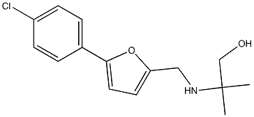 2-(((5-(4-CHLOROPHENYL)-2-FURYL)METHYL)AMINO)-2-METHYLPROPAN-1-OL 结构式
