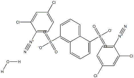 2,4-DICHLOROBENZENEDIAZONIUM 1,5-NAPHTHALENEDISULFONATE HYDRATE 结构式