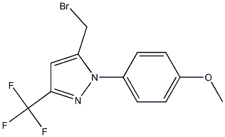 5-(Bromomethyl)-1-(4-methoxyphenyl)-3-(trifluoromethyl)-1H-pyrazole 结构式