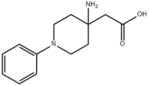 2-(4-AMINO-1-PHENYLPIPERIDIN-4-YL)ACETIC ACID 结构式